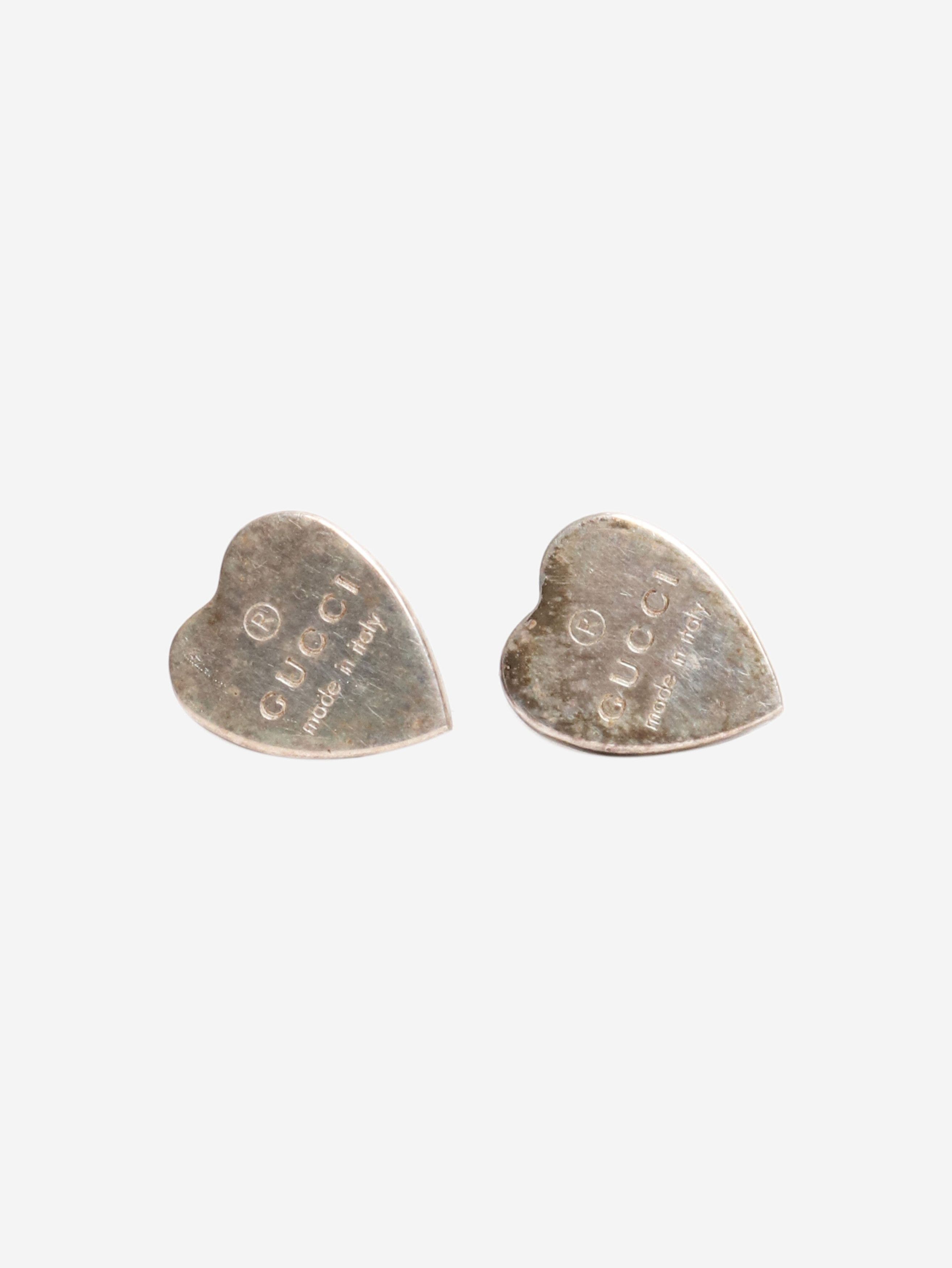Gucci Sterling silver heart stud earrings Size ONE SIZE - 1 Thumbnail