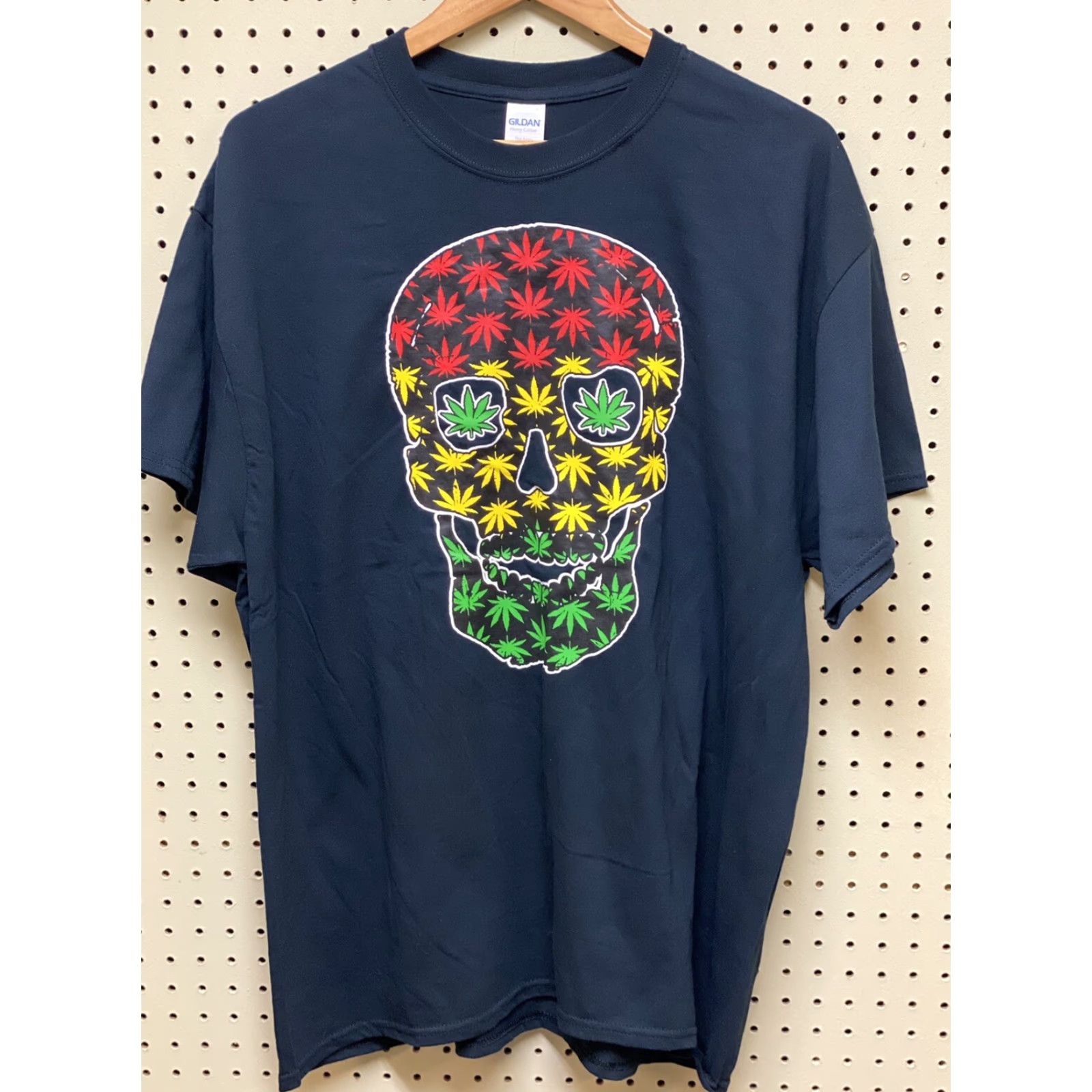 Gildan Gildan T-Shirt Skull Hemp Short Sleeve Crew Neck Mens XL Black Size US XL / EU 56 / 4 - 2 Thumbnail