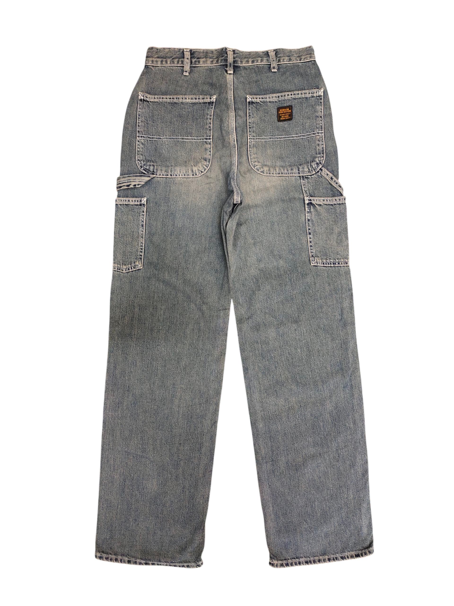 Vintage 90s Bobson Carpenter Wide Loose Denim Pants