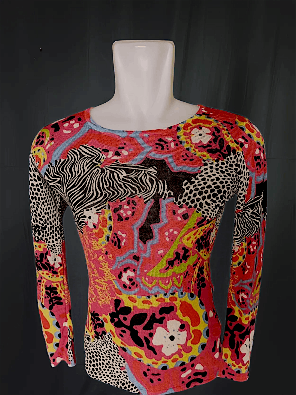Japanese Brand UNKNOWN BRANDS Full print Long Sleeve T Shirt Y2K Style Size US M / EU 48-50 / 2 - 18 Thumbnail