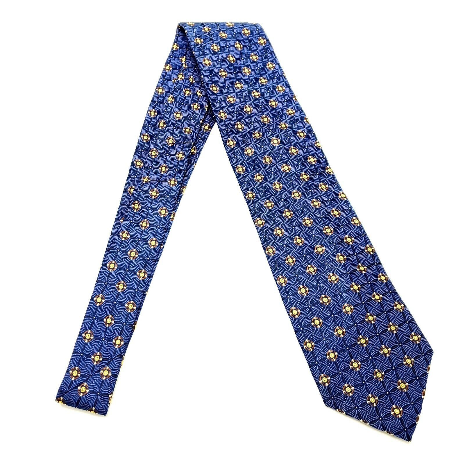 Jos. A. Bank Jos A Bank Executive Silk Tie Woven Blue Geometric Size ONE SIZE - 6 Thumbnail
