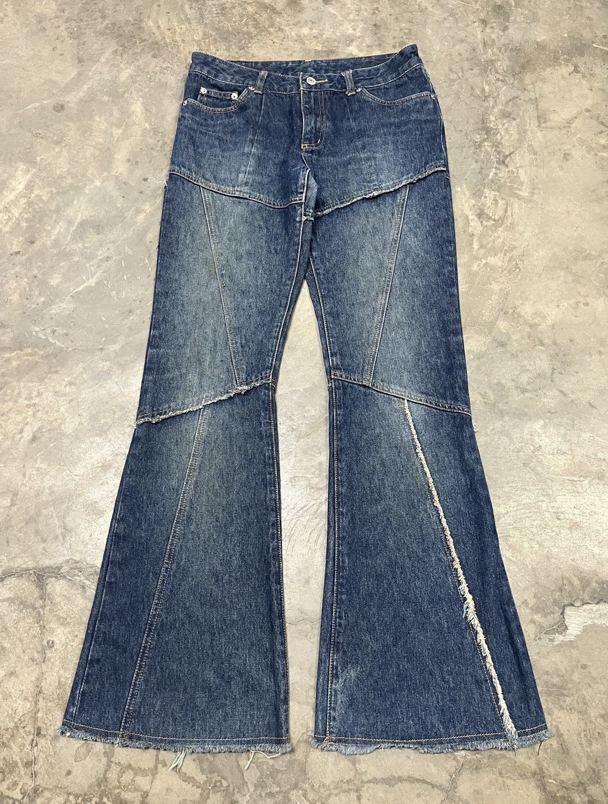 Tornado Mart Flare Jeans chic chick reconstruct low rise bootcut Size US 29 - 1 Thumbnail
