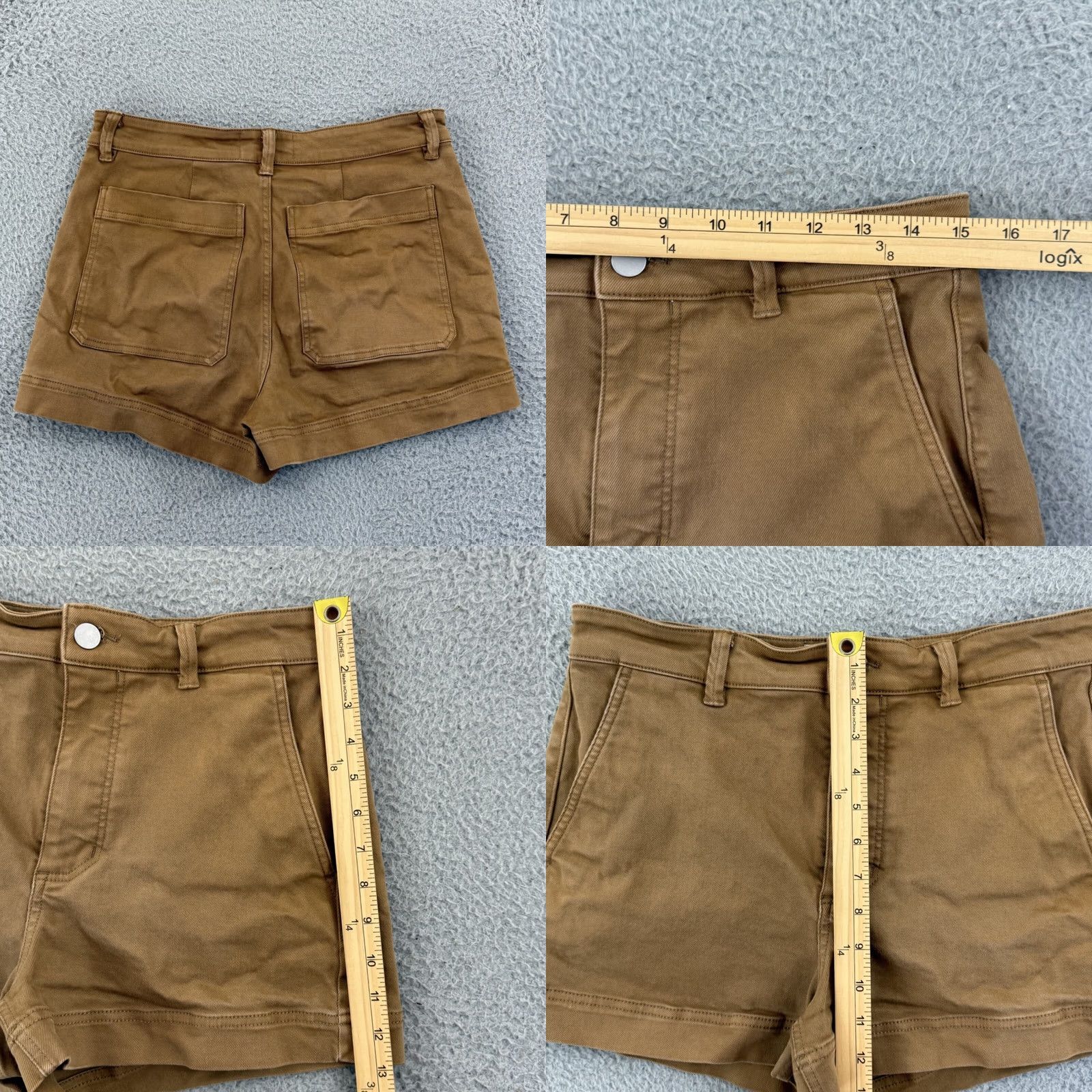 Everlane Everlane Shorts Women’s 8 Beige Cotton Blend High Rise Chino Stretch Zip Size 30" / US 8 / IT 44 - 8 Thumbnail