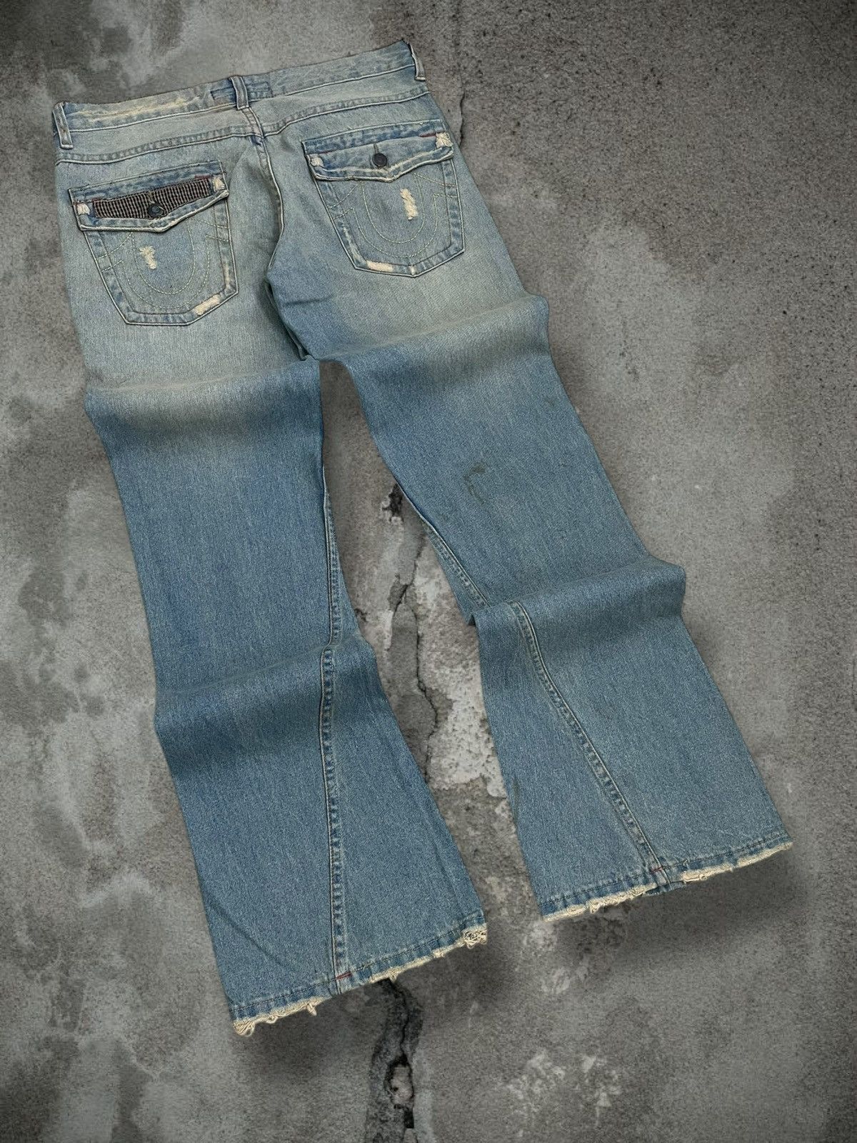 Tornado Mart Vintage Og 90s Japan Fancy Collection Patchwork Flared Denim Size US 32 / EU 48 - 12 Thumbnail