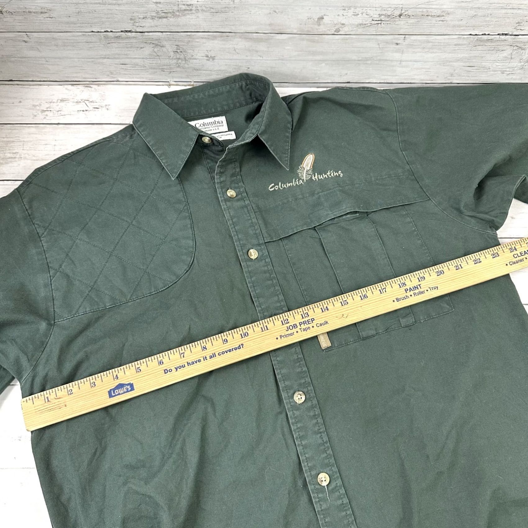 Vintage Columbia Hunting Shirt Mens Medium Green Button-Up Long Sleeve Size US M / EU 48-50 / 2 - 7 Thumbnail