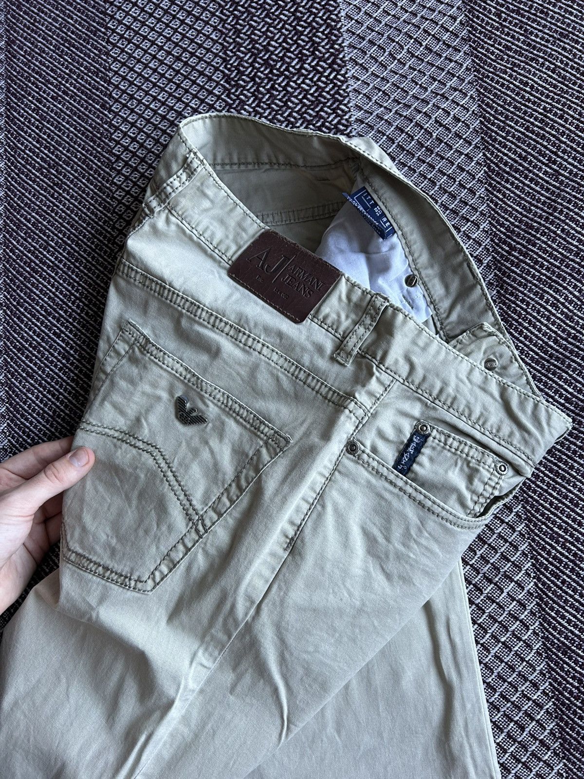 Armani × Vintage Vintage Armani Jeans Small Logo Solid Pants Size 32 Size US 32 / EU 48 - 13 Thumbnail