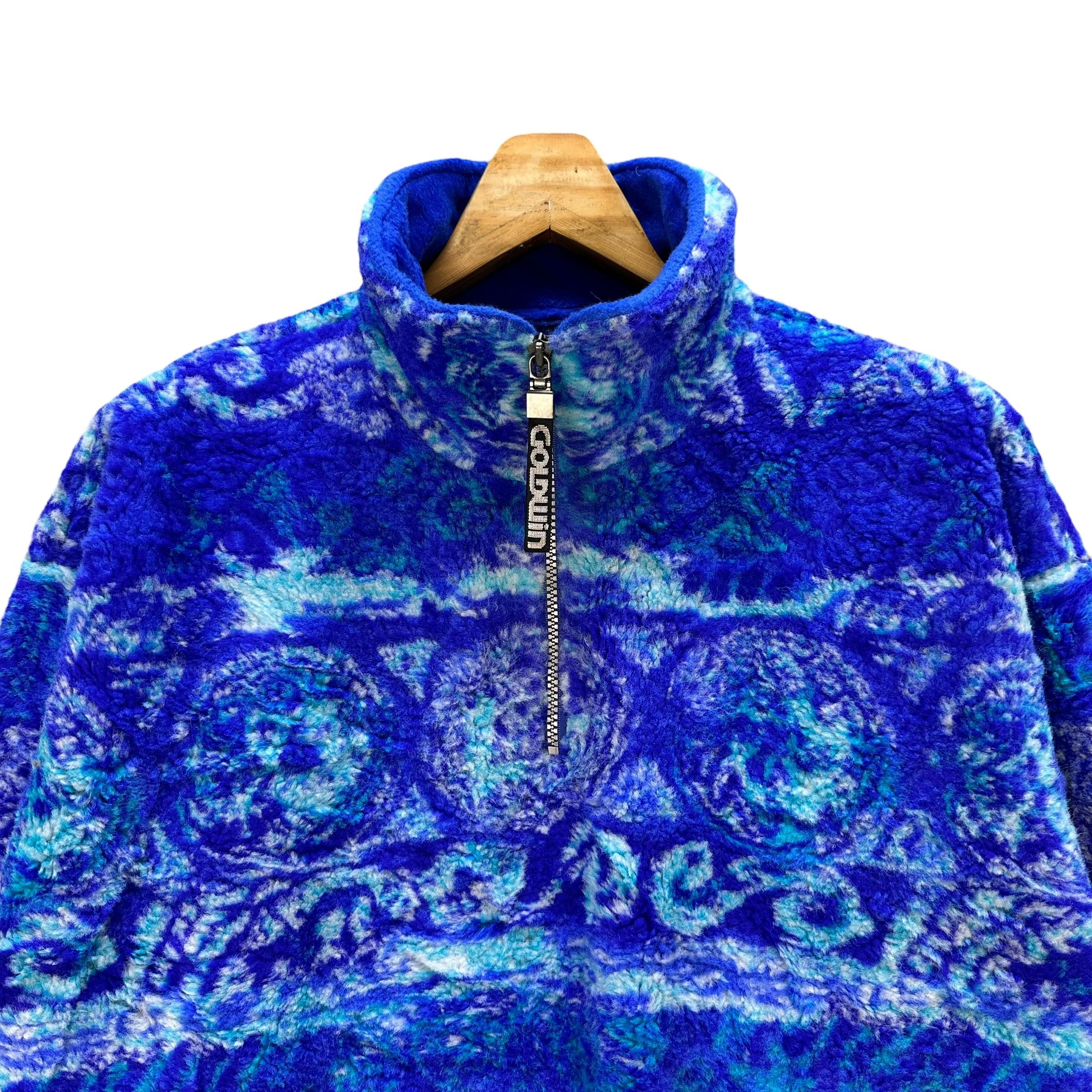 Goldwin GOLDWIN Blue Half Zip Turtleneck Pullover Fleece #A43-0984 Size US M / EU 48-50 / 2 - 2 Thumbnail