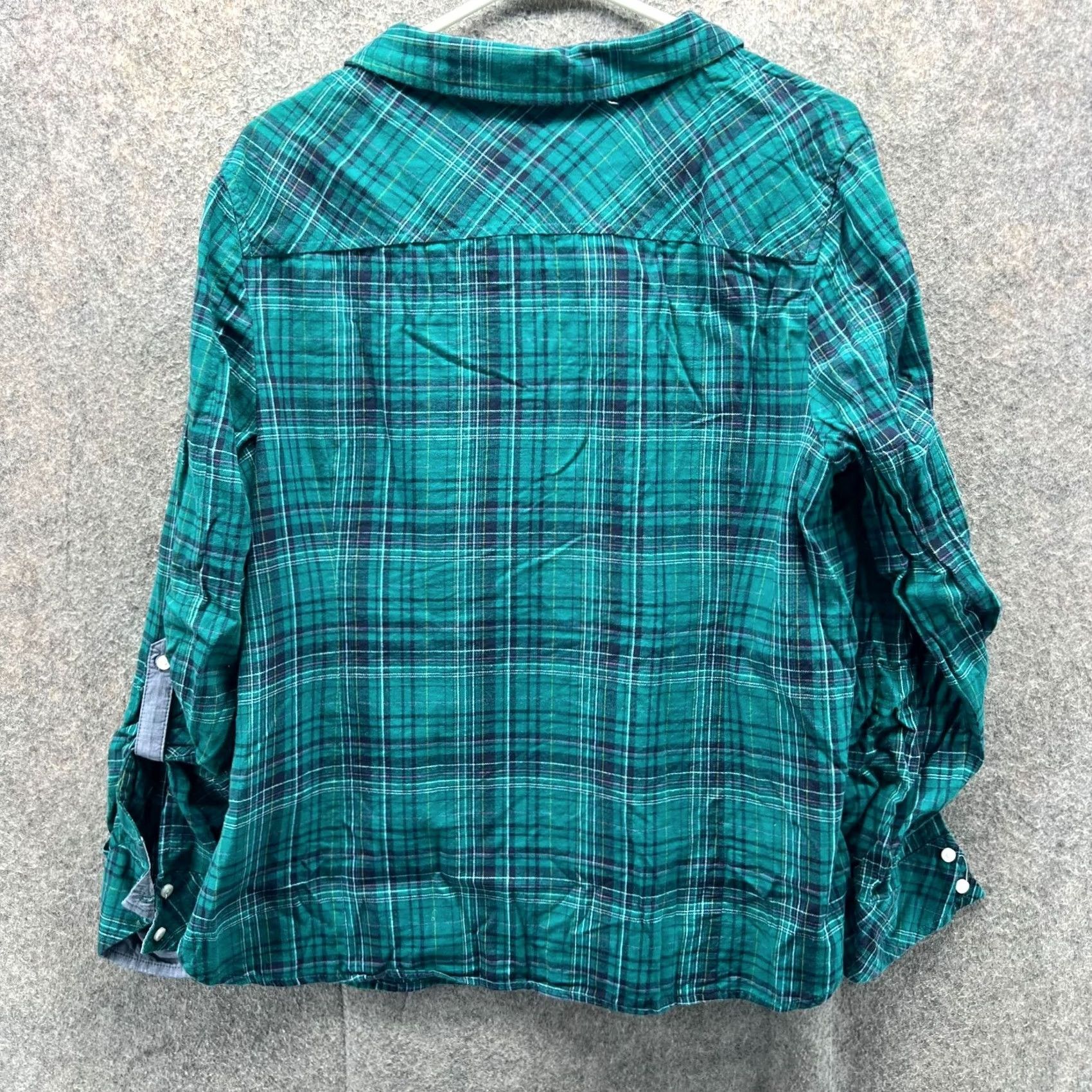Tommy Hilfiger VINTAGE Tommy Hilfiger Shirt Womens XL Green Pocket Button Down Plaid Preppy Western Size XL / US 12-14 / IT 48-50 - 2 Thumbnail