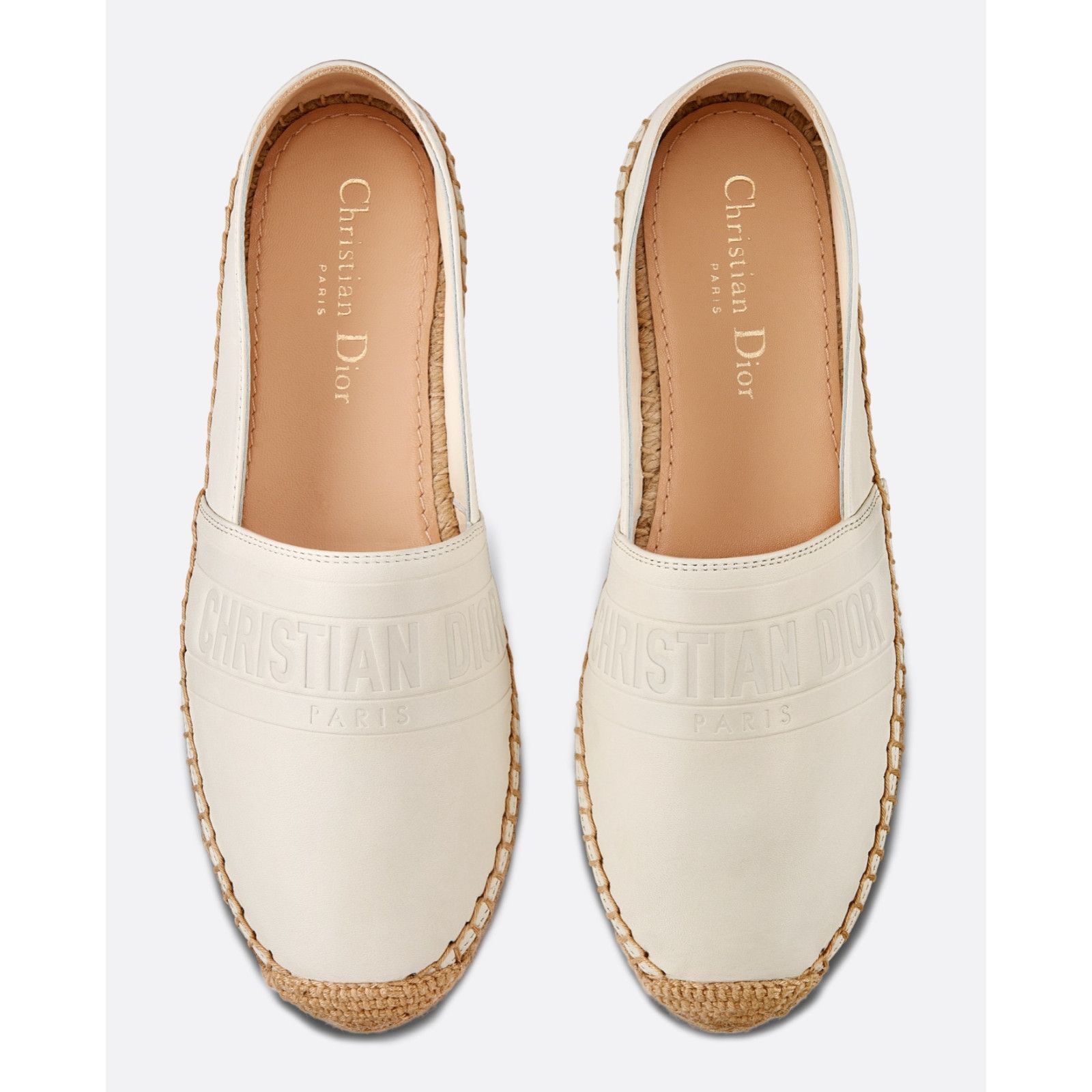 Dior Granville Lambskin Logo Embroidered Espadrille Flat 40.5 Size US 10.5 / IT 40.5 - 7 Thumbnail