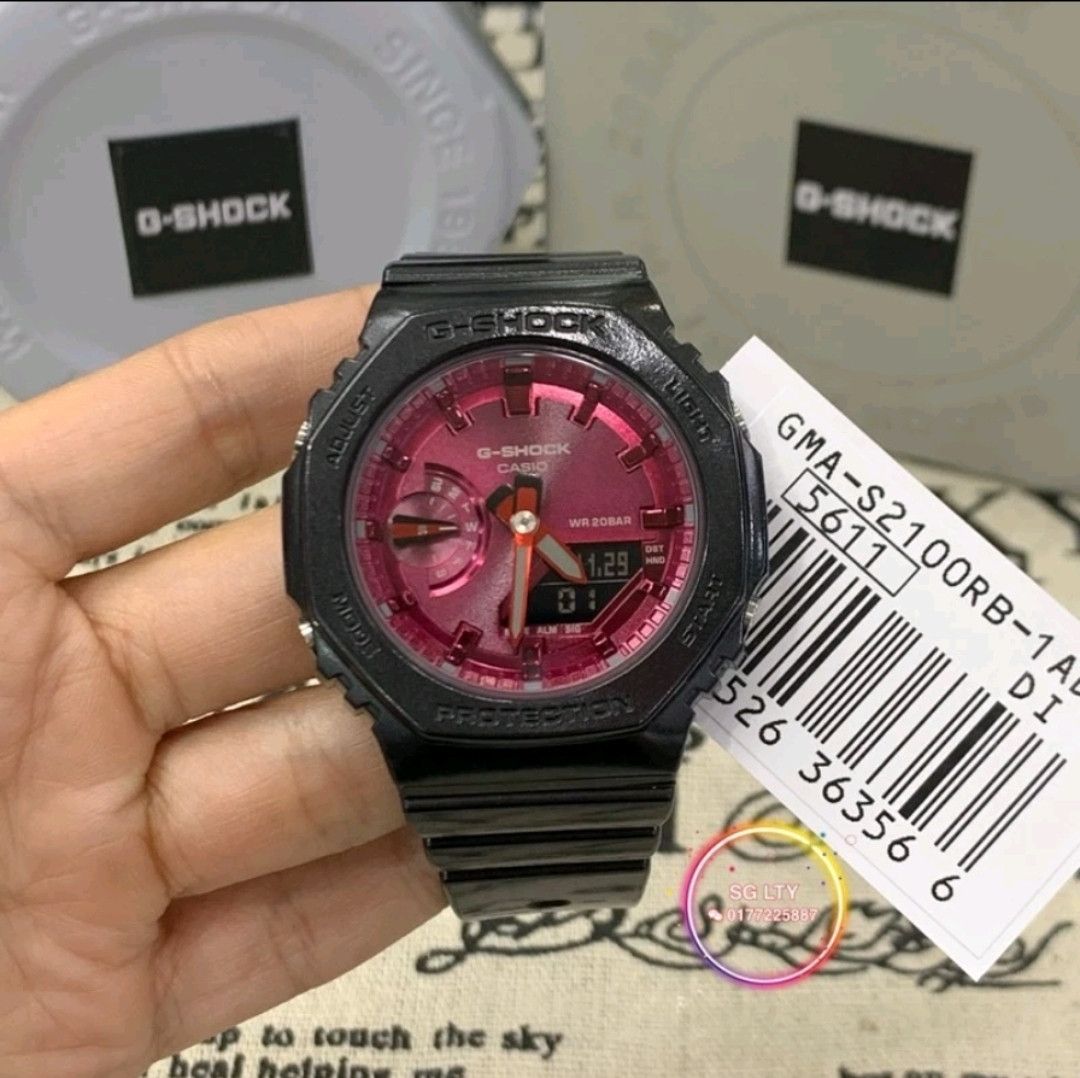Casio × G Shock Casio G Shock GMA-S2100RB-1A (New) Size ONE SIZE - 1 Thumbnail