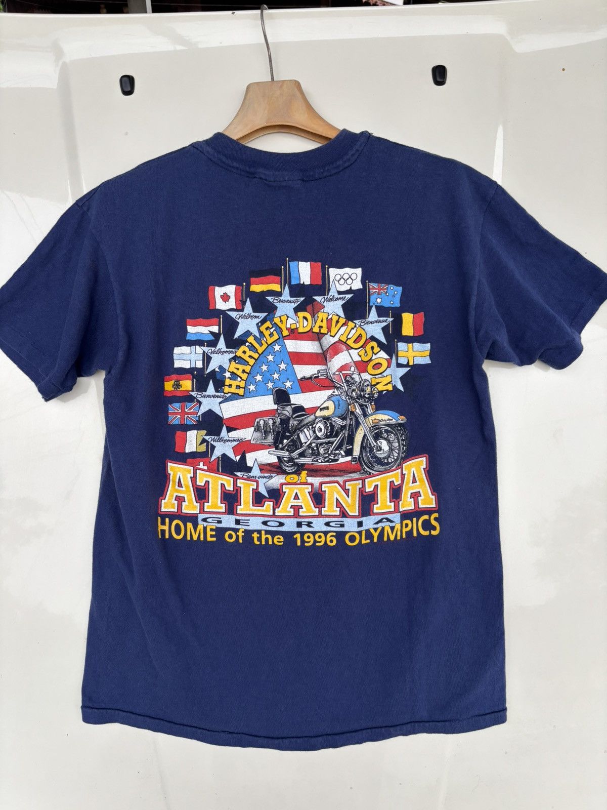 Vintage Vintage 1996 Harley Davidson Atlanta Olympics Size US M / EU 48-50 / 2 - 7 Thumbnail