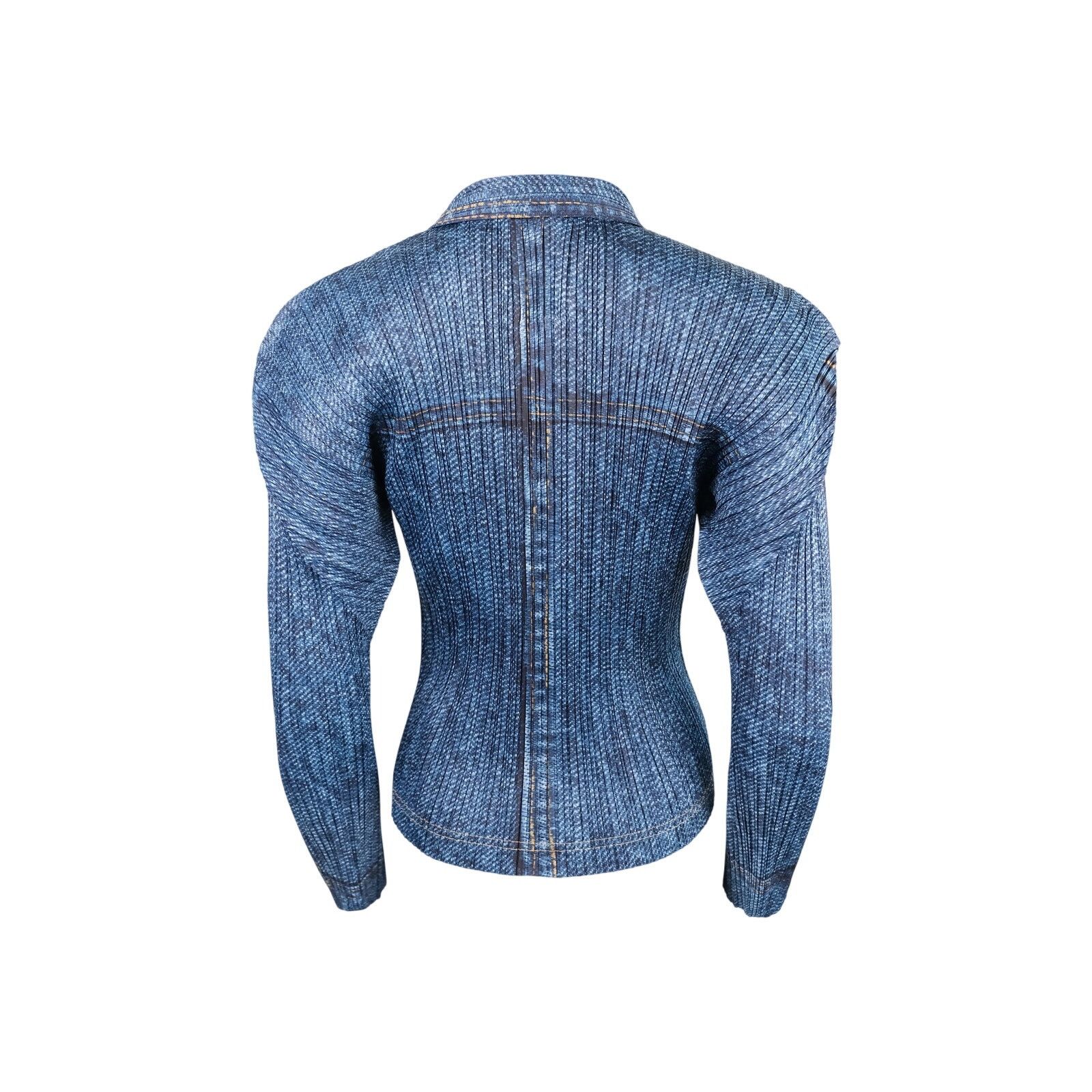 Issey Miyake Issey Miyake Vintage Trompe L'Oeil Denim Print Pant Set Size 27" / US 4 / IT 40 - 5 Thumbnail