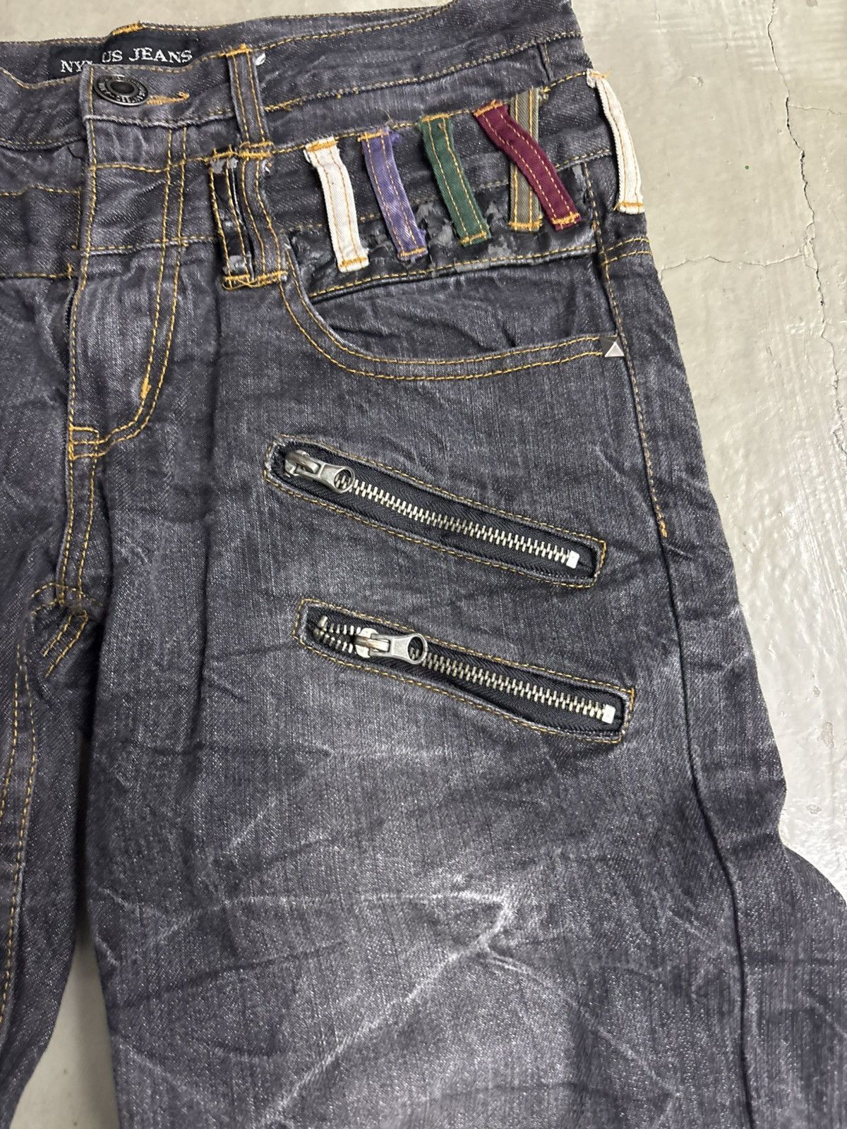 Japanese Brand Nylaus Double Waist Denim Jeans Studded Size US 32 / EU 48 - 12 Thumbnail