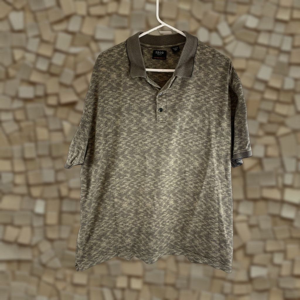 Izod IZOD Shirt Polo Men's XXL Tan Black Golf Cotton Cool-Fx Shirt Size US XXL / EU 58 / 5 - 1 Thumbnail