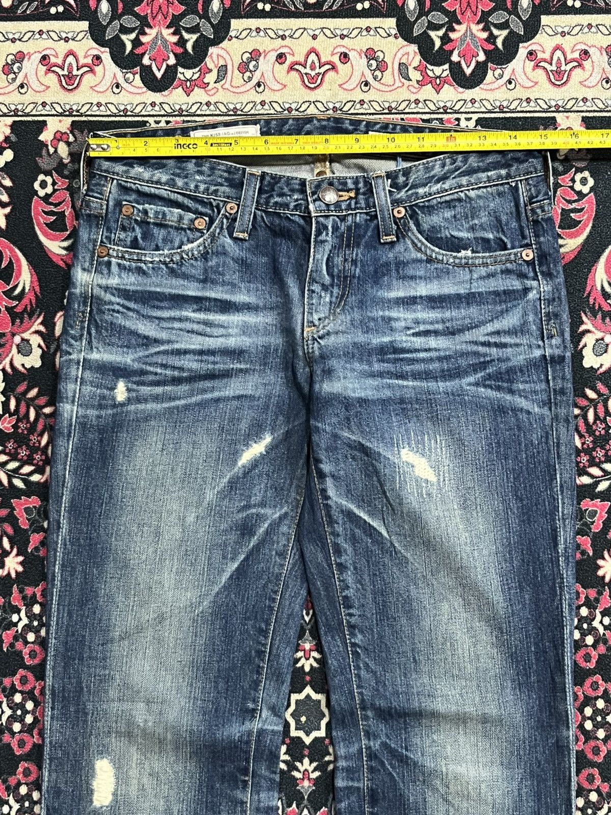 AG Adriano Goldschmied Adriano Goldschmied “The Kiss” Slim Straight Blue Faded Jean Size 27" / US 4 / IT 40 - 13 Thumbnail