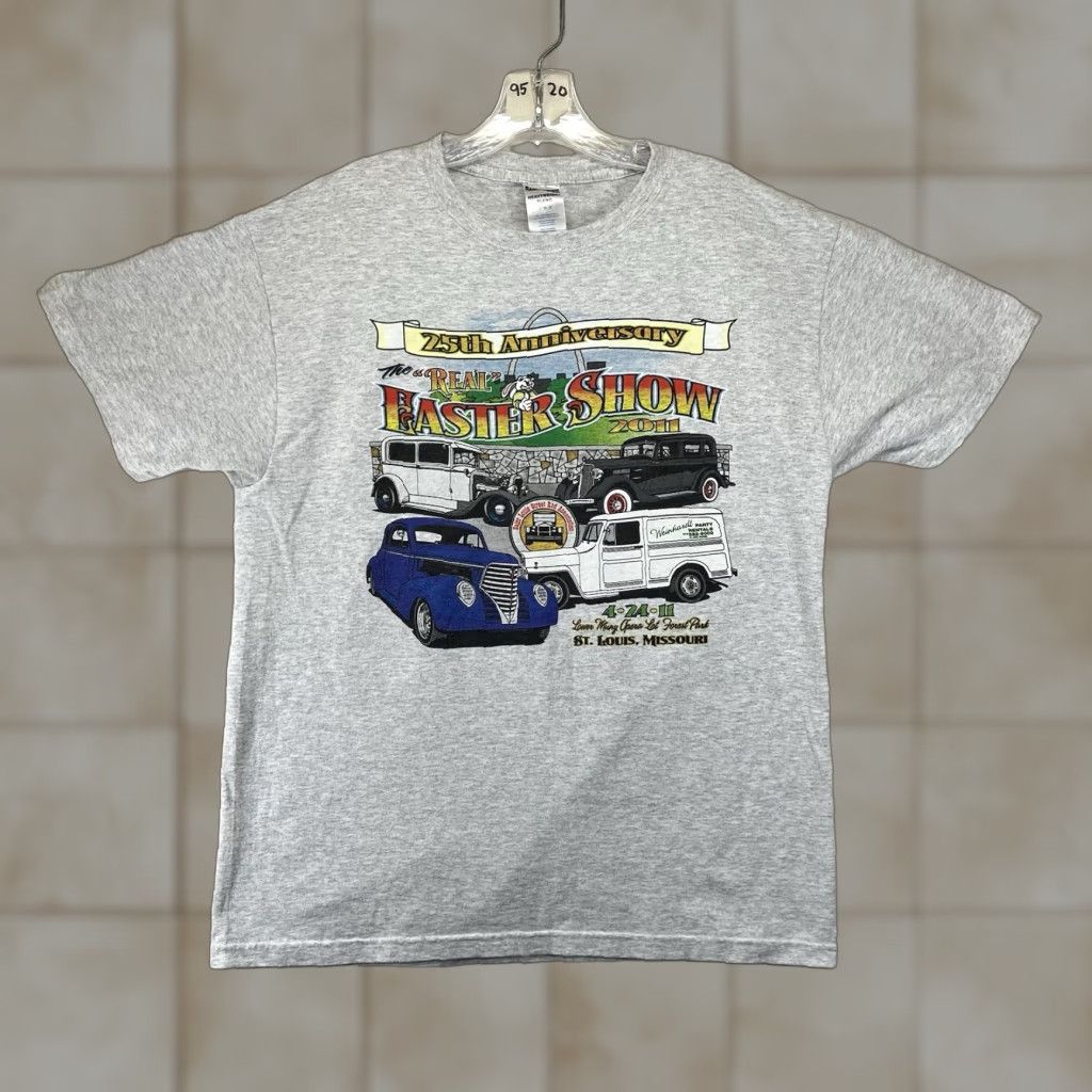 Jerzees Mens JERZEES T-Shirt Street Rod Shirt Gray L Adult Regular Size US L / EU 52-54 / 3 - 1 Thumbnail