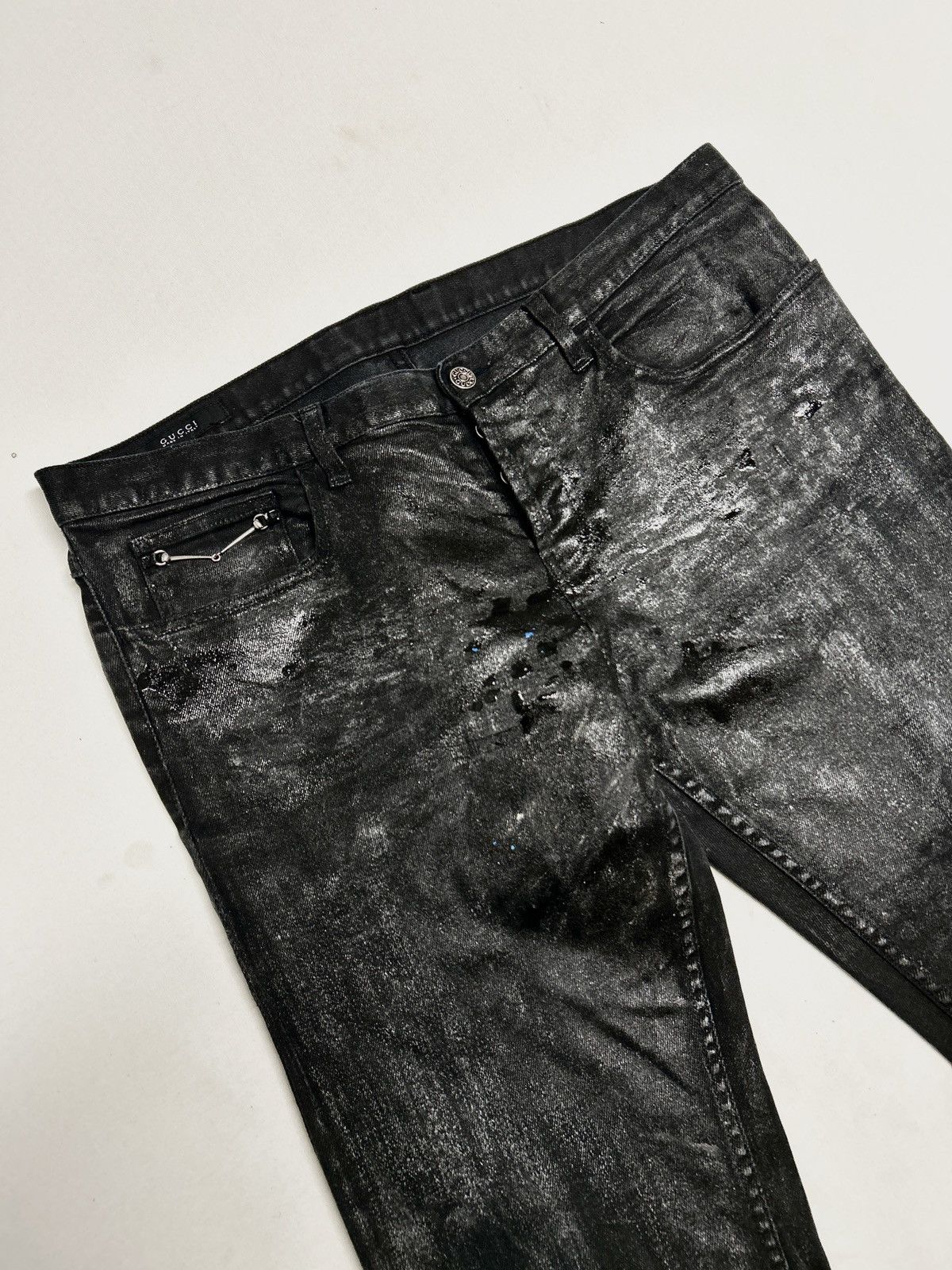 Gucci Gucci Horsebit Waxed Denim Jeans Size US 34 / EU 50 - 3 Thumbnail