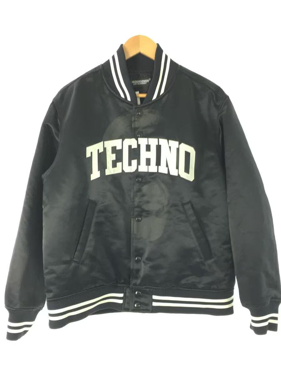 Undercover Undercover Face Techno Satin Nylon Stadium Jacket Navy Size US M / EU 48-50 / 2 - 1 Thumbnail