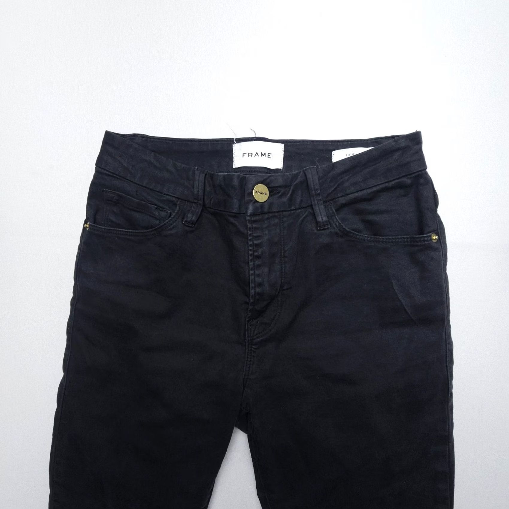 Frame VINTAGE Frame Le Mini Boot Jeans 25 Black Mid Rising Crop Denim Women 25 Inseam 25" Pants City Mens Womens Size 42" / US 20 - 5 Thumbnail