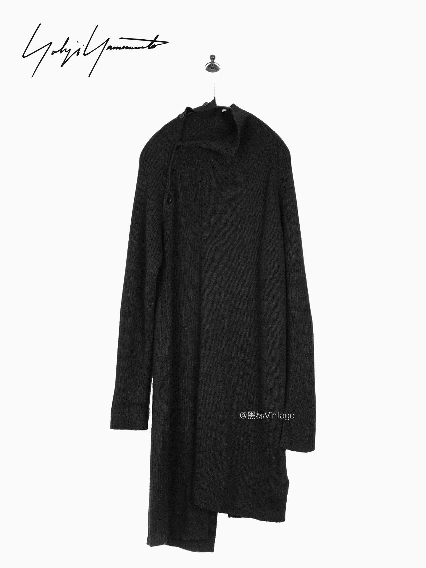 Yohji Yamamoto Yohji Yamamoto 19AW Vintage Asym Collar Sweater Women's Size XS / US 0-2 / IT 36-38 - 1 Thumbnail