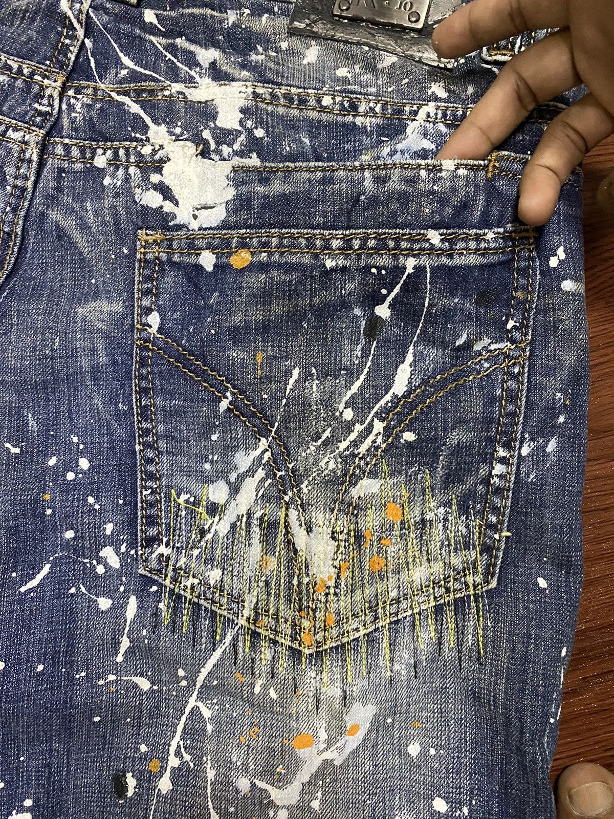 Japanese Brand Vintage Japanese Brands Paint Splatter Jeans Size US 38 / EU 54 - 15 Thumbnail