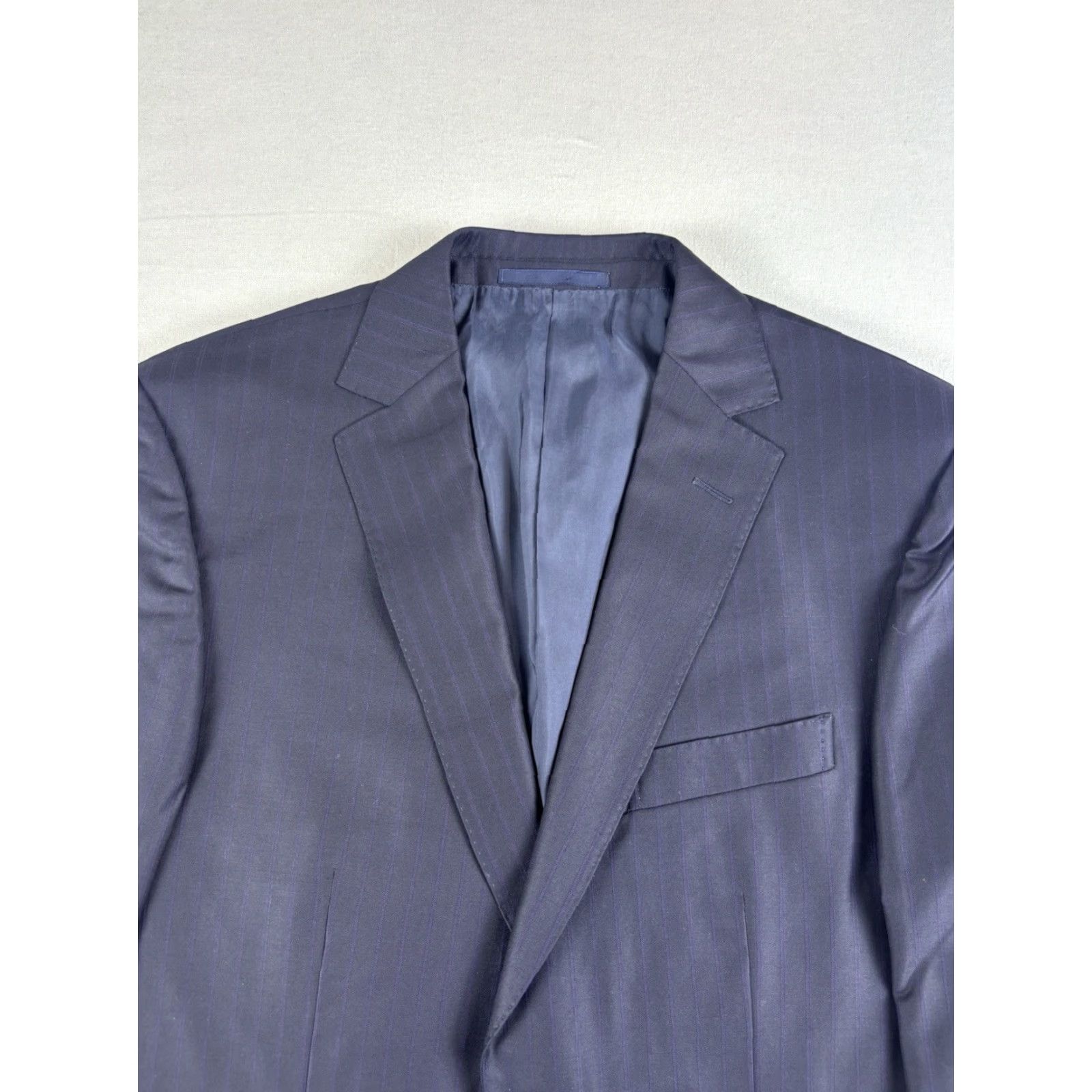 Ermenegildo Zegna Ermenegildo Zegna Sport Coat Mens 38 Blue Wool Regular Notch Lapel Four-Button Single-Breasted Jacket Coat Sports Button Up Size US XXS / EU 40 - 2 Thumbnail