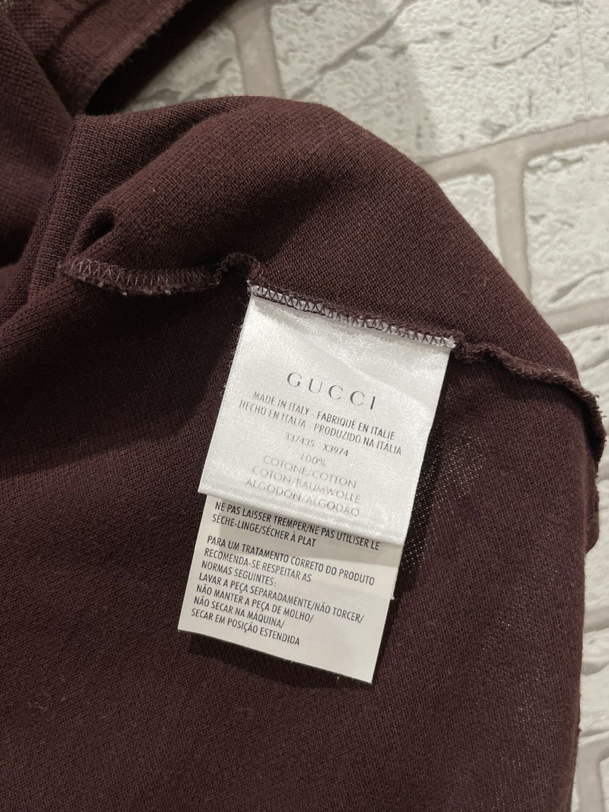 Gucci Gucci Brown Polo Shirt T Shirt Tee Size US M / EU 48-50 / 2 - 9 Thumbnail