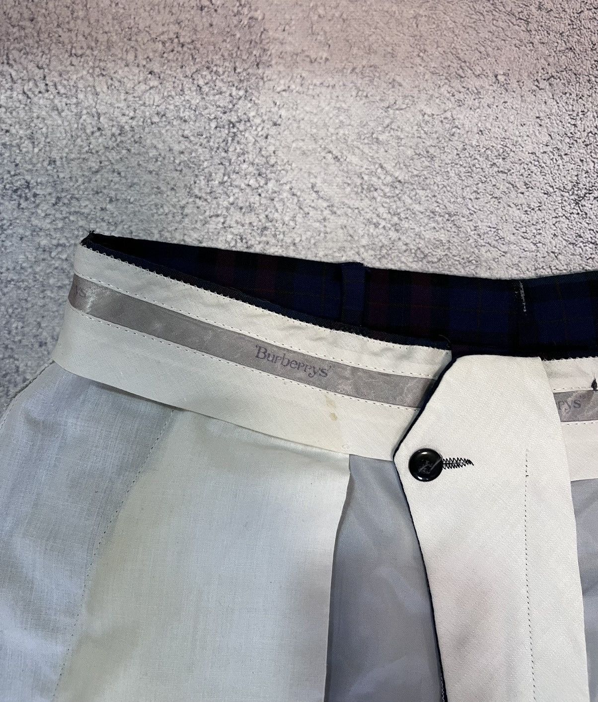 Burberry Burberrys Men’s Pants Trousers Striped Vintage 100% Wool Size US 33 - 16 Thumbnail