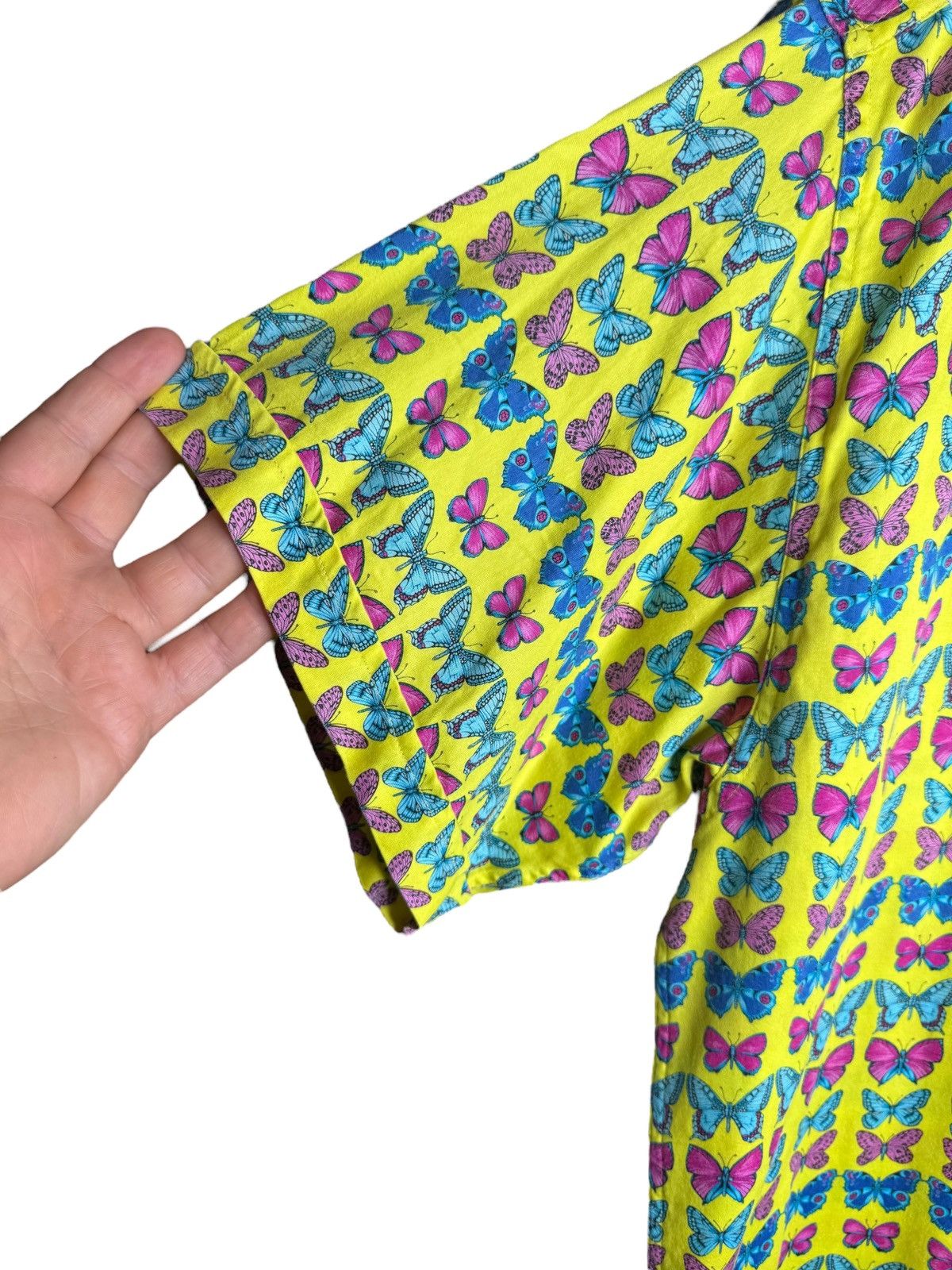 Versace Gianni Versace V2 Vintage Butterfly Shirt Yellow S Size US S / EU 44-46 / 1 - 6 Thumbnail