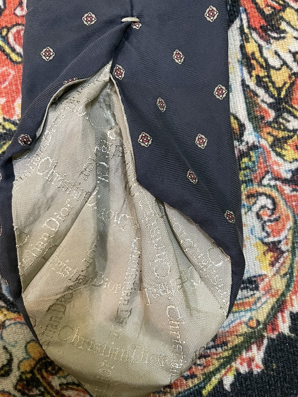 Christian Dior Monsieur Vintage Christian Dior Neck Tie Size ONE SIZE - 7 Thumbnail