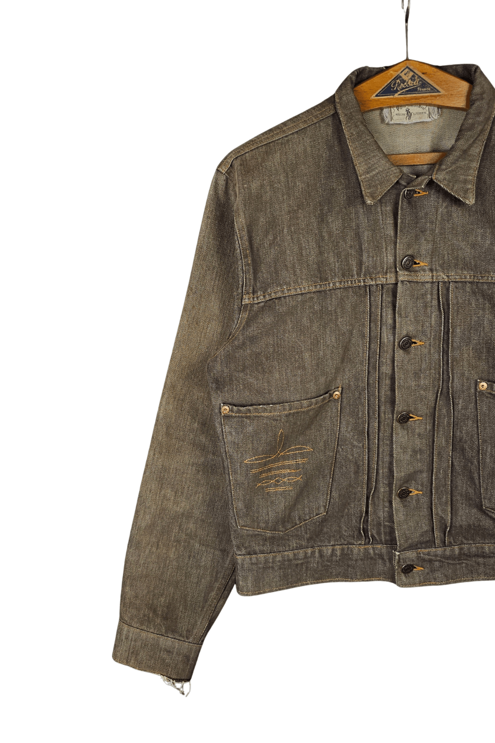Polo Ralph Lauren 1987 RL “Polo Western” Pleated Trucker – Sulfur Brown Denim Size US L / EU 52-54 / 3 - 9 Thumbnail