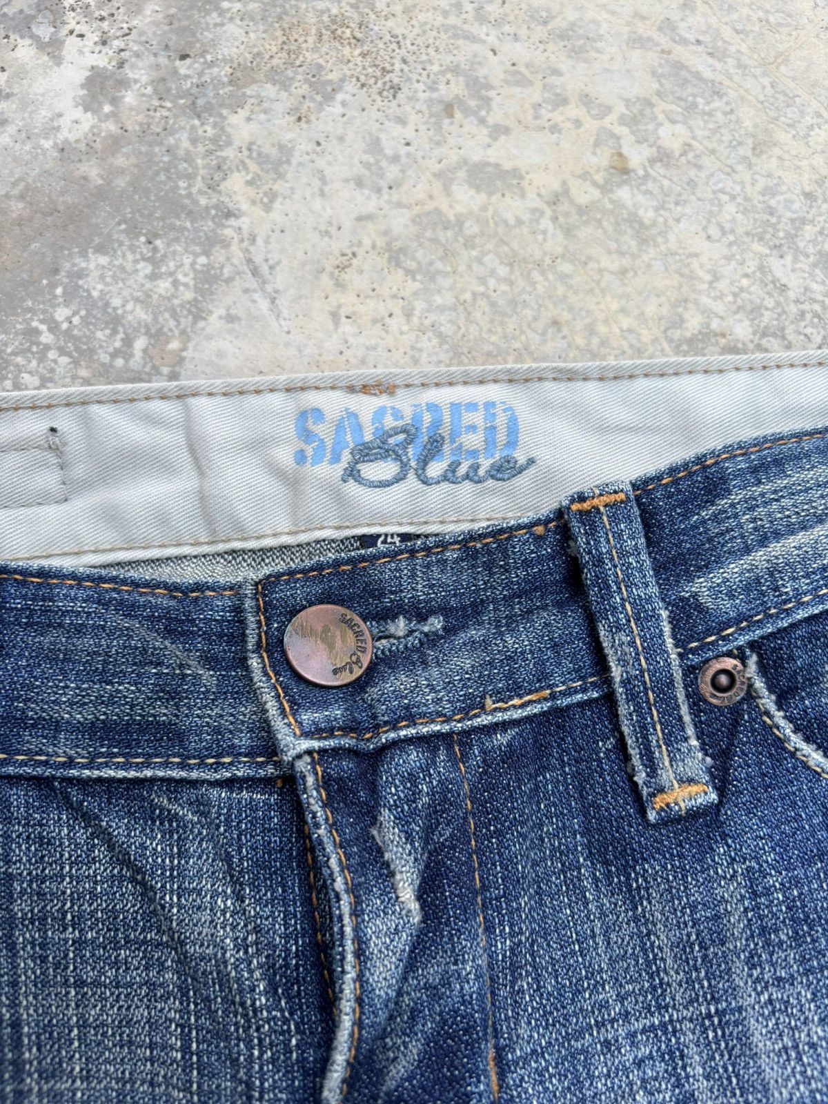 If Six Was Nine Flared Jean Sacred Blue Mud Wash Bootcut Jeans Size 28" / US 6 / IT 42 - 9 Thumbnail