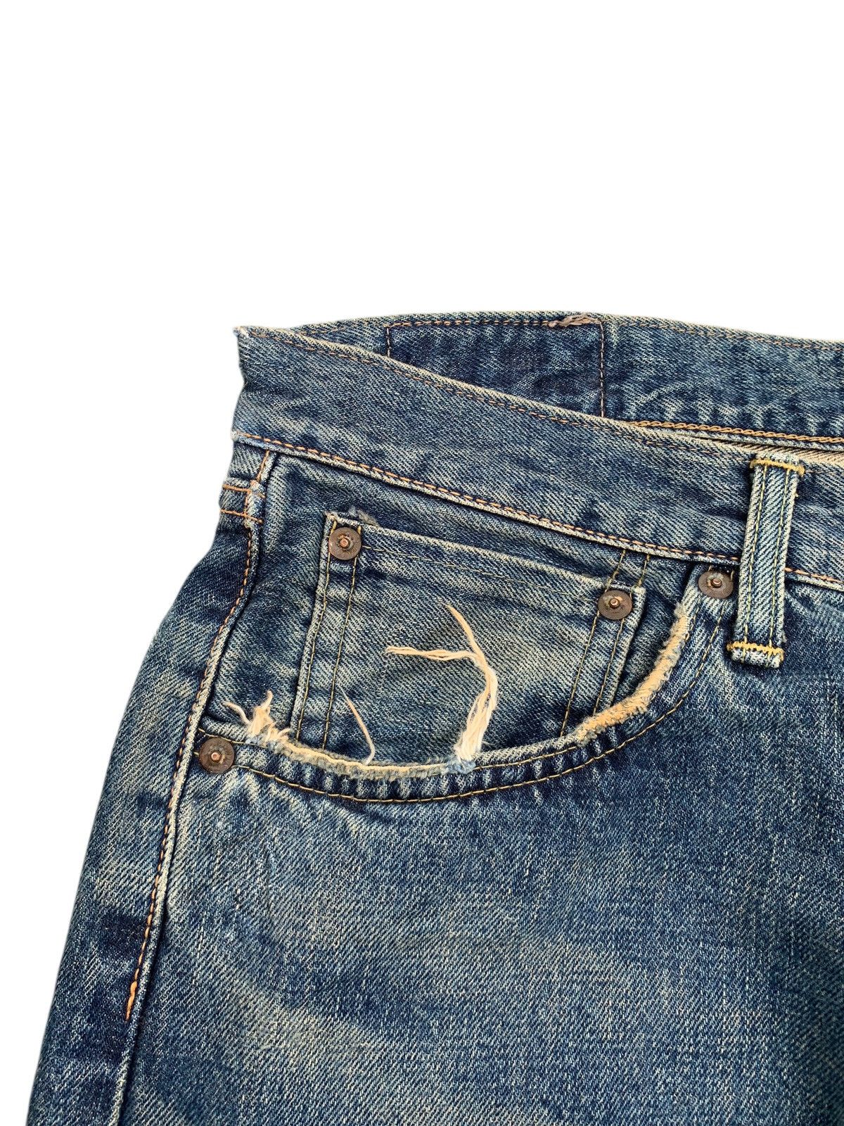 Kapital VINTAGE EDWIN 505 SELVEDGE BAGGY RUSTY DISTRESSED DENIM Size US 32 / EU 48 - 13 Thumbnail