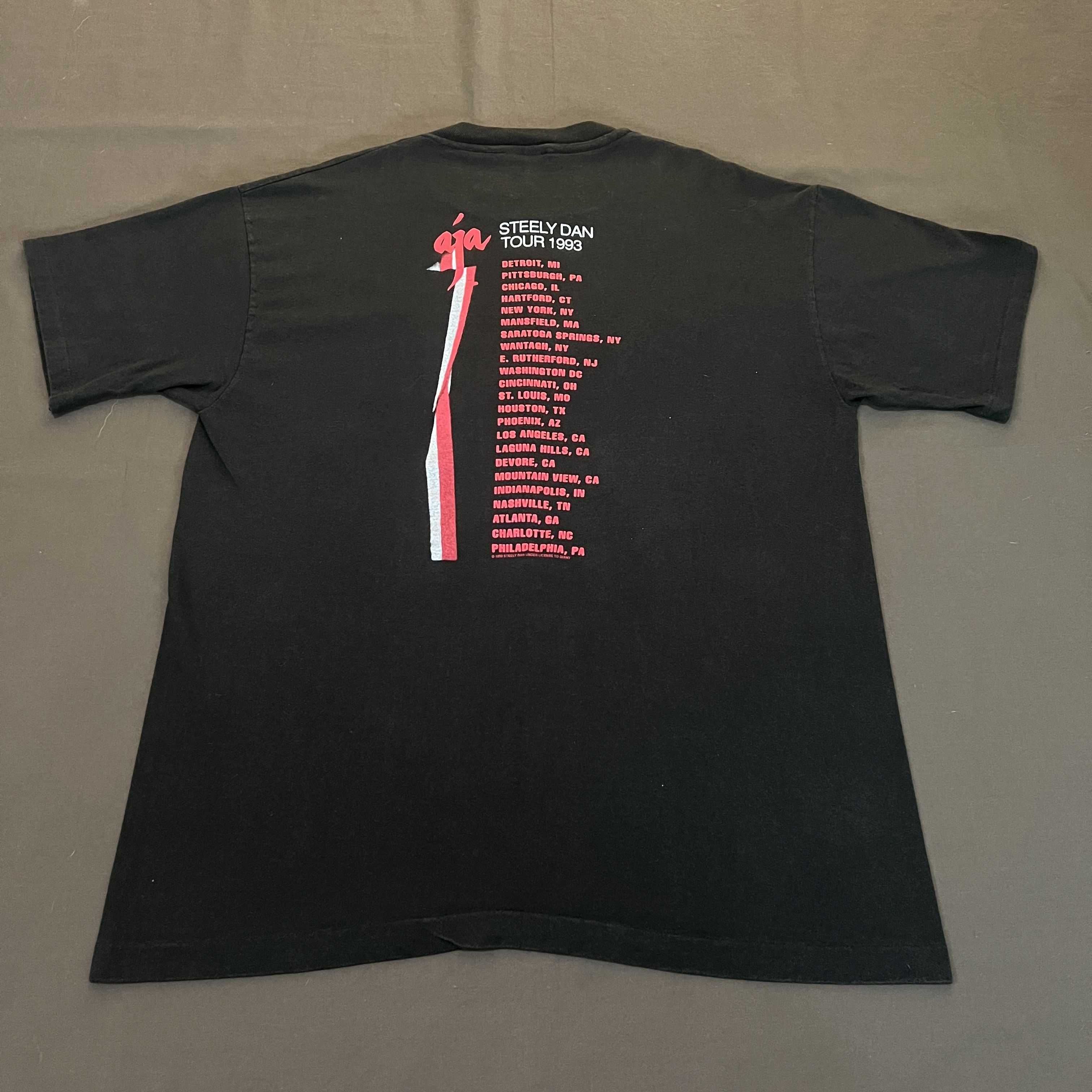 Band Tees Vintage 90s 1993 Steely Dan aja Promo Tour Tee Single stitch Size US L / EU 52-54 / 3 - 5 Thumbnail