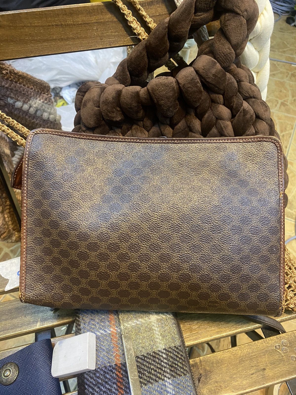 Celine Authentic Vintage Celine Monogram Clutch Size ONE SIZE - 2 Thumbnail