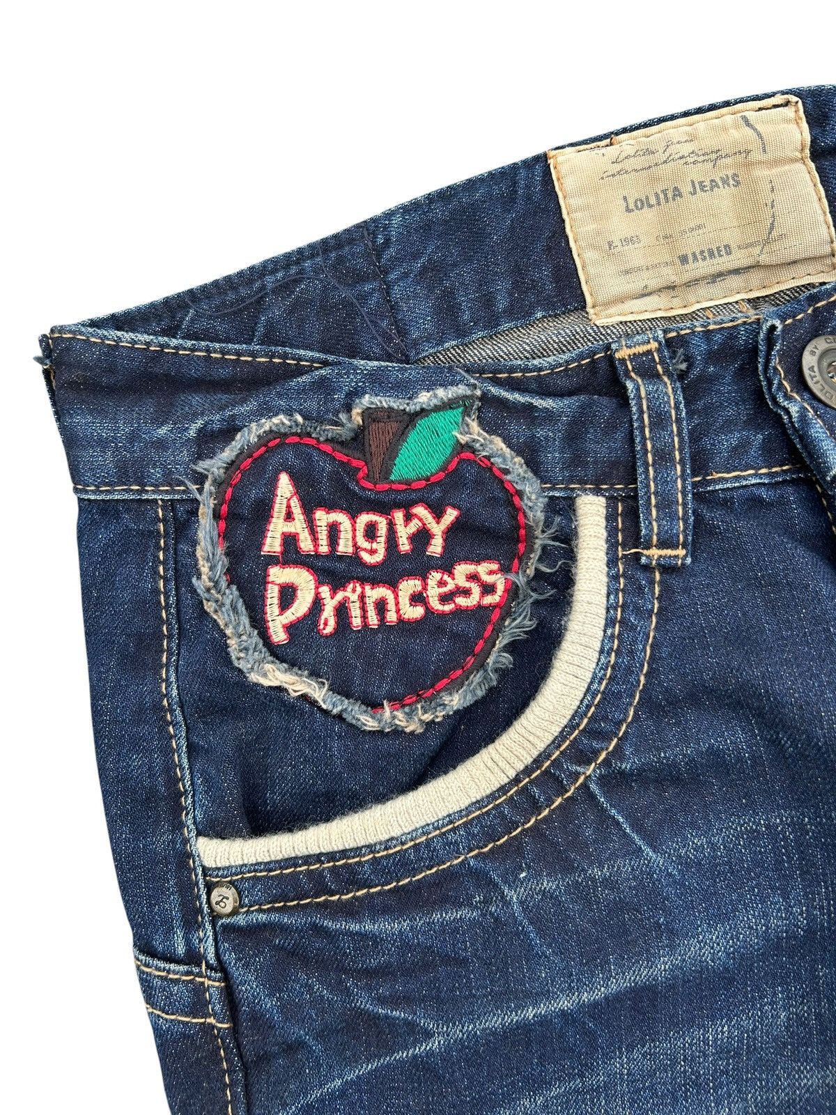 Kapital YOSHITOMO NARA LOLITA EXOTIC DISTRESSED DENIM JEANS Size US 29 - 5 Thumbnail