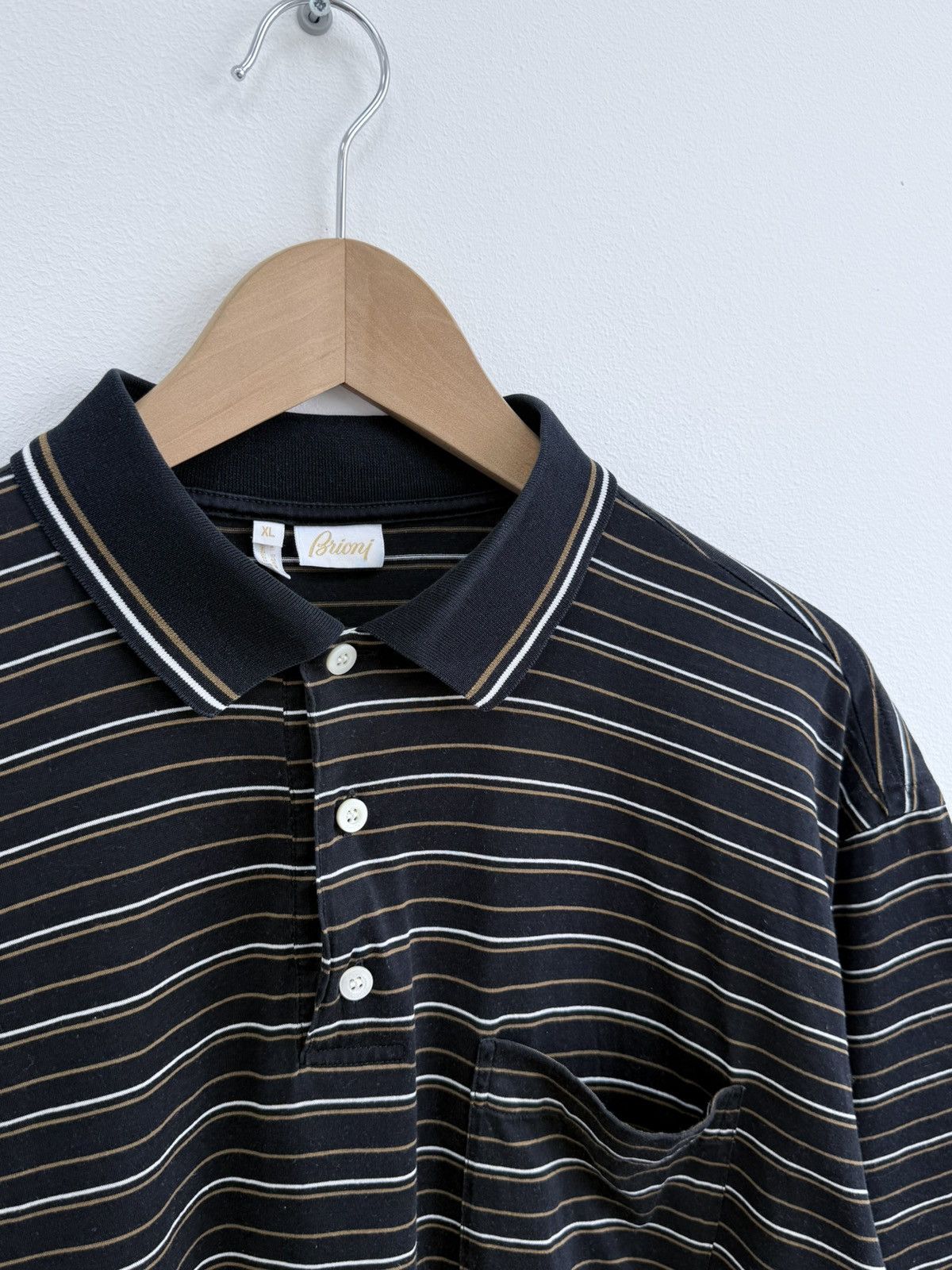 Brioni Brioni Striped Polo T-Shirt Size US XL / EU 56 / 4 - 3 Thumbnail