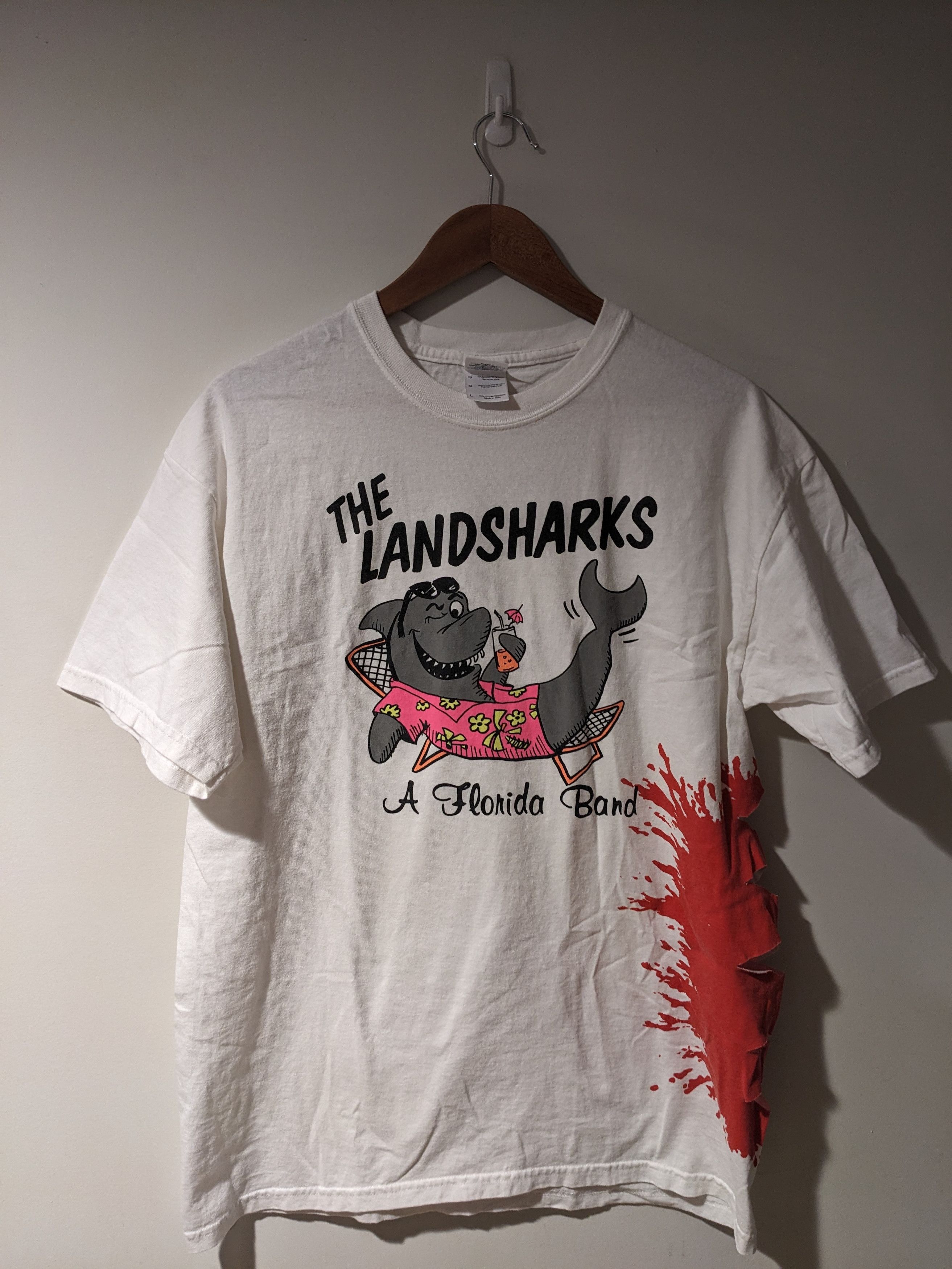 Band Tees × Vintage Vintage Y2K The LandSharks A Florida Band Music T-Shirt Size US L / EU 52-54 / 3 - 1 Thumbnail