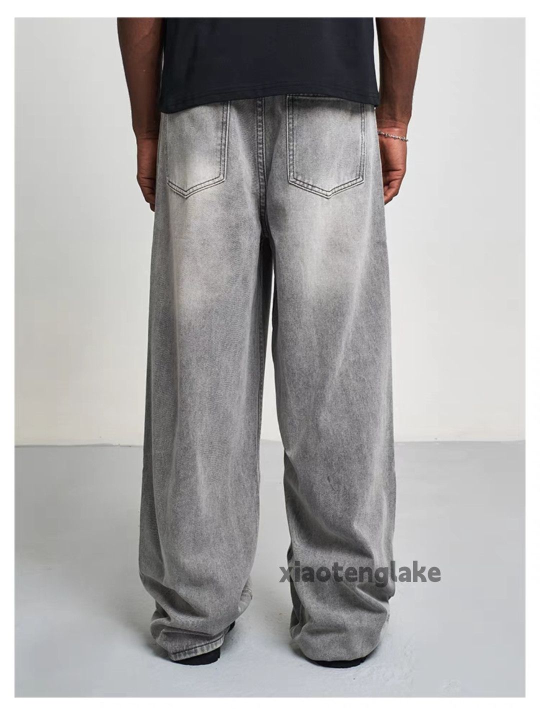 Jean × Vintage washed faded loose baggy skate hiphop jeans Size US 32 / EU 48 - 7 Thumbnail