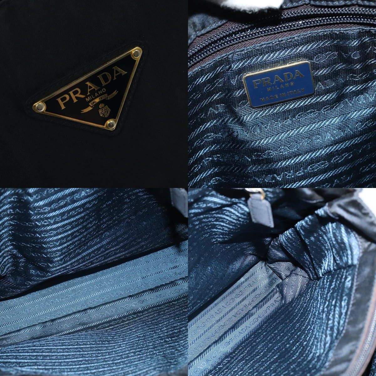 Prada PRADA Tote Bag Nylon Navy Gold Size ONE SIZE - 11 Thumbnail