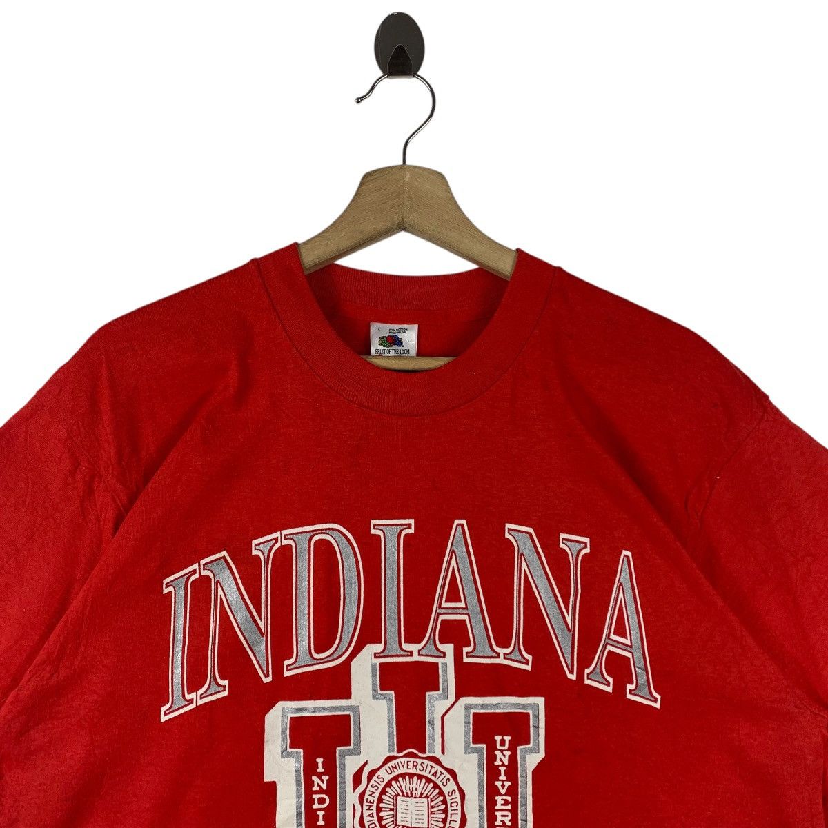 Vintage Vintage UNIVERSITY OF INDIANA Red tee Size US L / EU 52-54 / 3 - 2 Thumbnail
