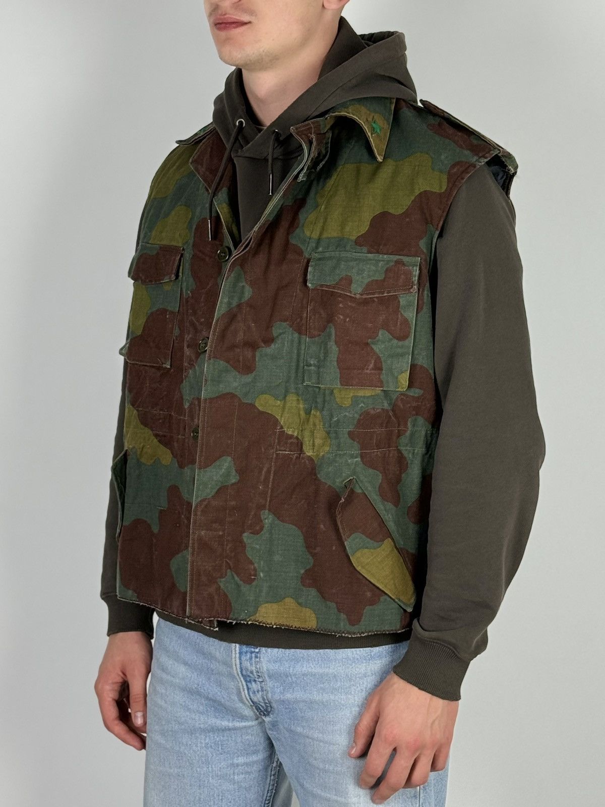 Vintage 1996 Vintage Italian Army San Marco Camouflage Cut Off Vest Size US M / EU 48-50 / 2 - 2 Thumbnail