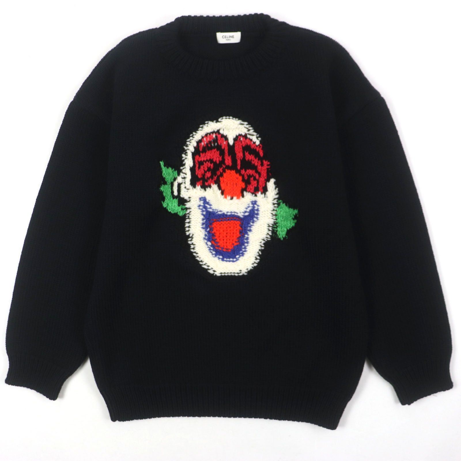 Celine Celine Celine Pierrot Boxy Crew Neck Knit Wool Knitwear Others Tops 2A43L717M Size ONE SIZE - 1 Thumbnail