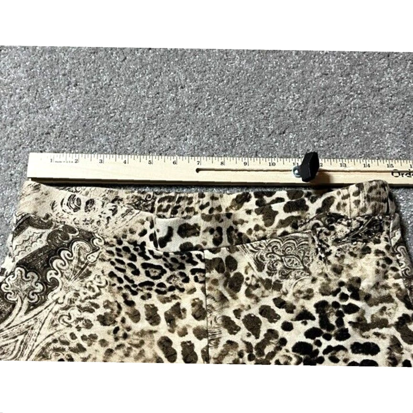 Vintage VINTAGE Chico's Leggings 1 Leopard Print Paisley Statement Edgy Boho Glam Retro 90s Y2K Size 25" / US 0 / IT 36 - 6 Thumbnail