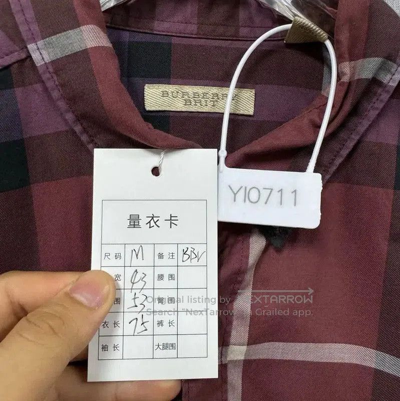 Burberry Burberry Men's Pink Cotton Long Sleeve Shirt. Size US M / EU 48-50 / 2 - 7 Thumbnail