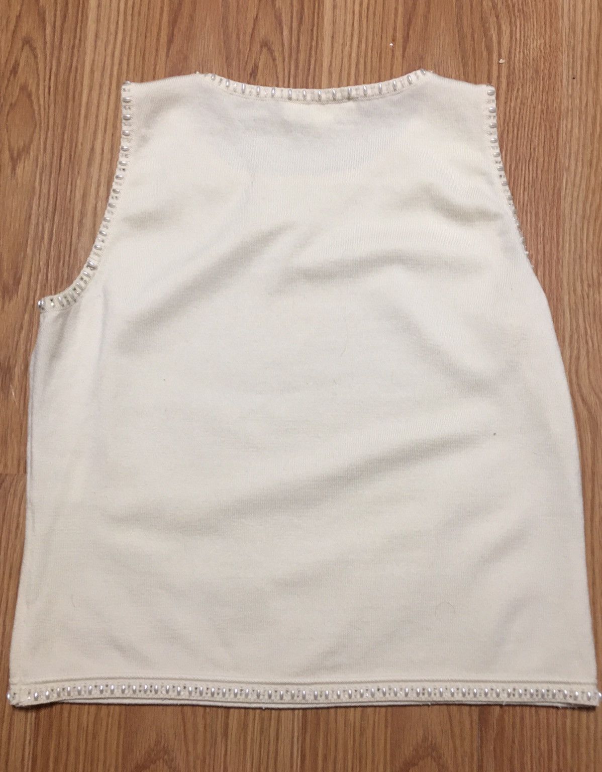 Escada ESCADA Beige Pure Wool Sleeveless Knit Top Size EU 38 Size S / US 4 / IT 40 - 13 Thumbnail