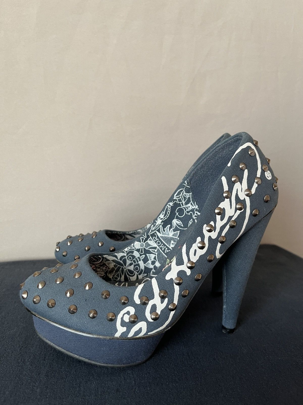 Ed Hardy Ed Hardy Denim Punk Glamour Heels Size US 6 / IT 36 - 3 Thumbnail