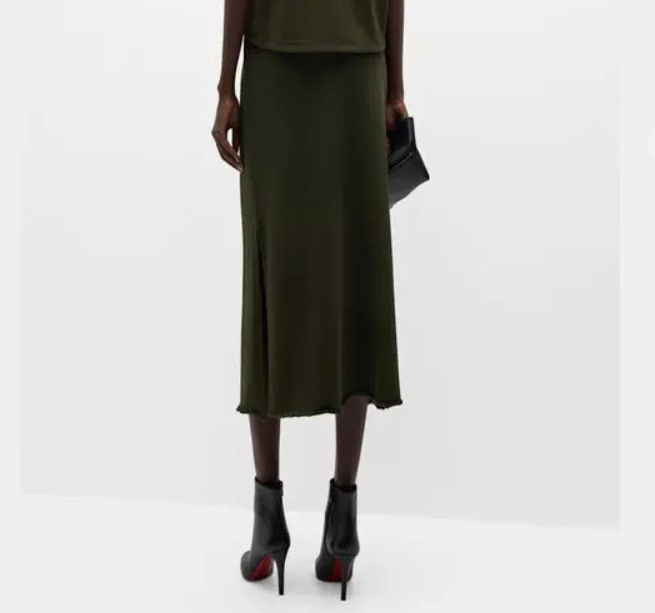 Eileen Fisher Eileen Fisher Organic Cotton French Terry Skirt Seaweed Size 24" / US 00 / IT 34 - 2 Thumbnail