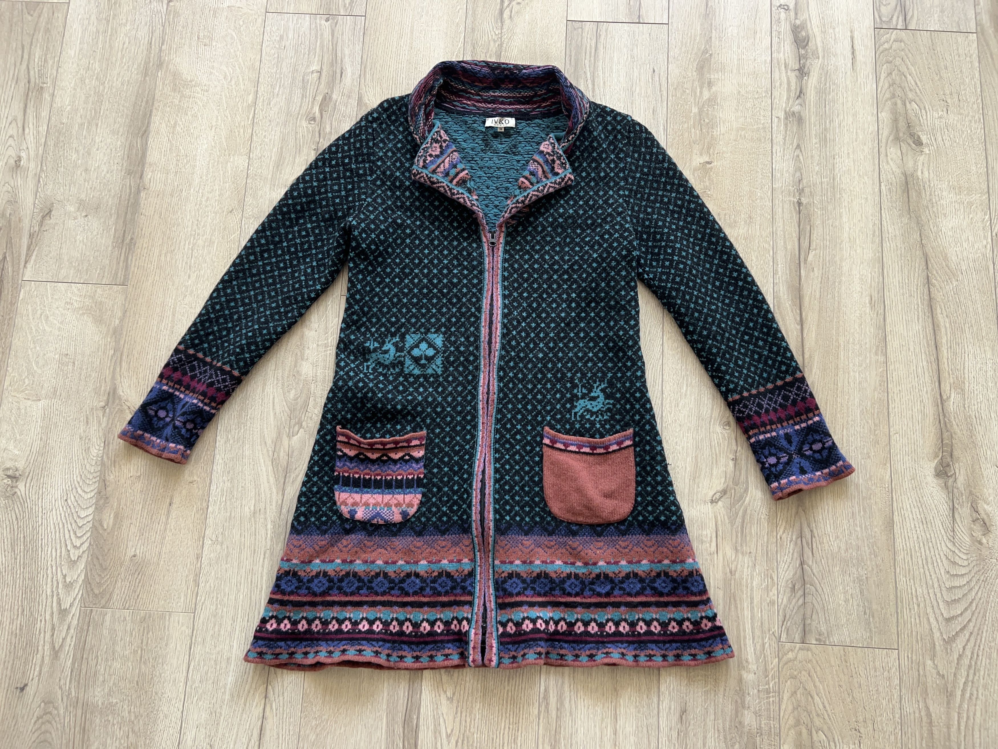 Traditional Weatherwear × Vintage Womens IVKO Long Zip Jacket Wool Cardigan Sweater Size 38 Size XS / US 0-2 / IT 36-38 - 1 Thumbnail