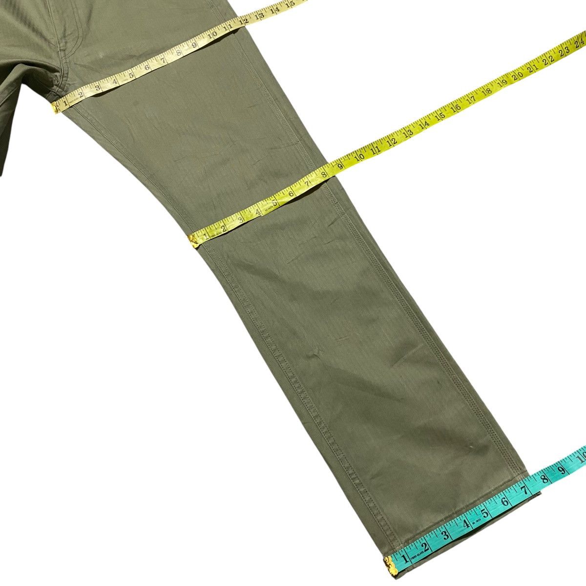 Japanese Brand BUTTON ONE'S LIP Herringbone Fatigue Pants Size US 30 / EU 46 - 19 Thumbnail